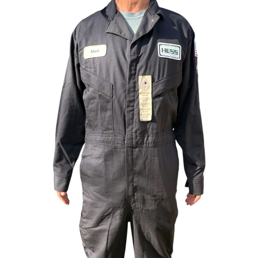 Bulwark Protective Apparel Navy Work Coveralls, Size 38 Long